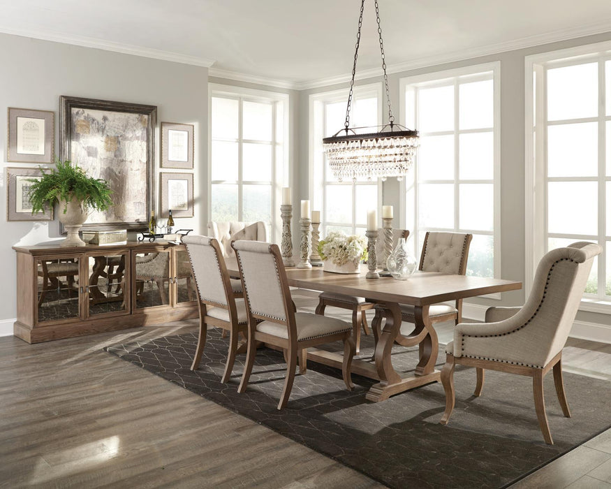 Brockway Trestle Dining Table Barley Brown - Orbit Furniture (Richmond,BC)