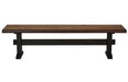 Bexley Trestle Bench Natural Honey and Espresso - Orbit Furniture (Richmond,BC)