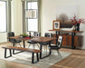 Ditman Live Edge Dining Bench Grey Sheesham and Black - Orbit Furniture (Richmond,BC)