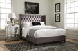 Bancroft Demi-wing Upholstered California King, E.King, Queen & Full Bed Grey - Orbit Furniture (Richmond,BC)