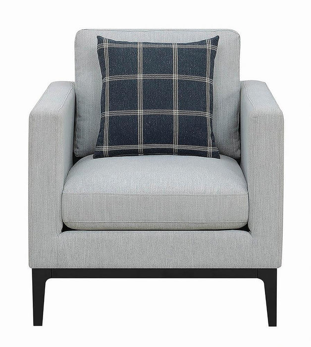 Apperson Cushioned Back Arm Chair Light Grey - Orbit Furniture (Richmond,BC)