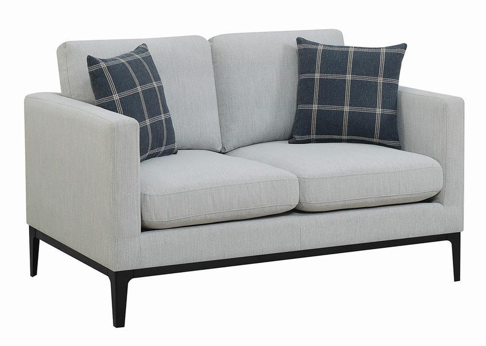 Apperson Cushioned Back Loveseat Light Grey - Orbit Furniture (Richmond,BC)