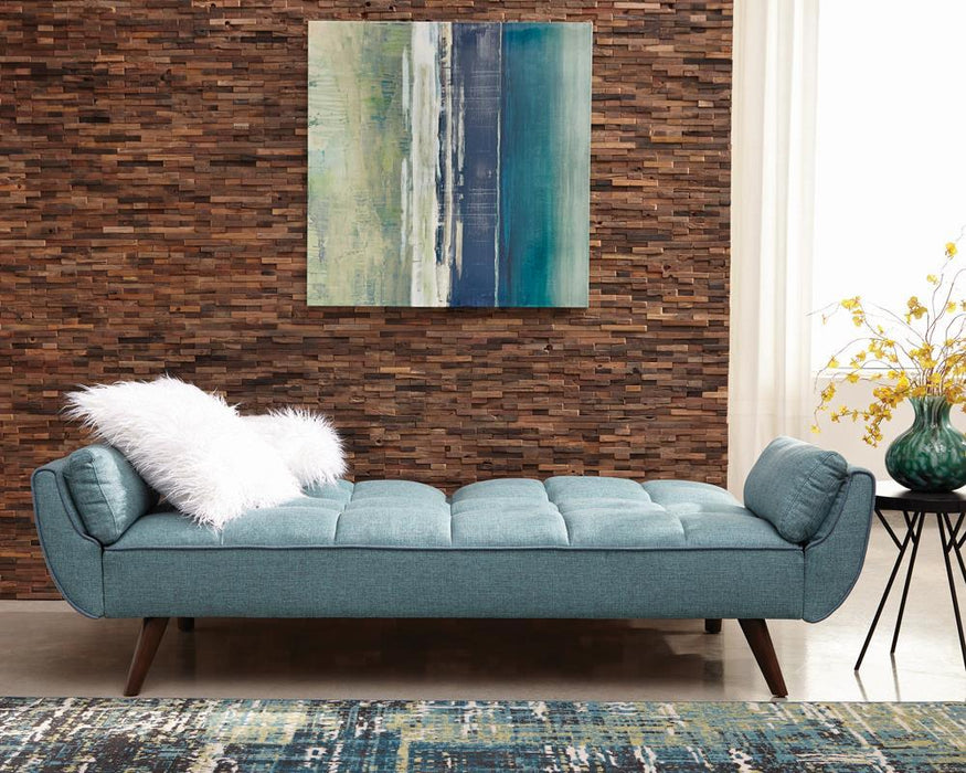 Caufield Biscuit-tufted Sofa Bed Turquoise Blue - Orbit Furniture (Richmond,BC)