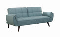Caufield Biscuit-tufted Sofa Bed Turquoise Blue - Orbit Furniture (Richmond,BC)