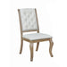 Brockway Tufted Side Chairs Cream and Barley Brown (Set of 2) - Orbit Furniture (Richmond,BC)