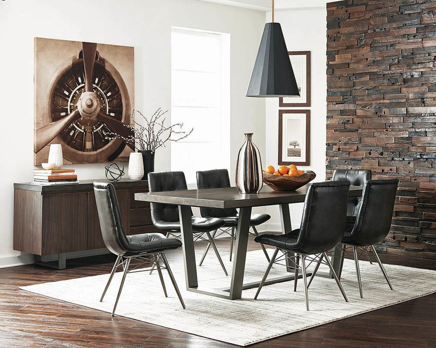Aiken Tufted Dining Chairs Charcoal (Set of 4) - Orbit Furniture (Richmond,BC)