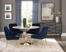 Kella Round Marble Top Dining Table White and Gold - Orbit Furniture (Richmond,BC)