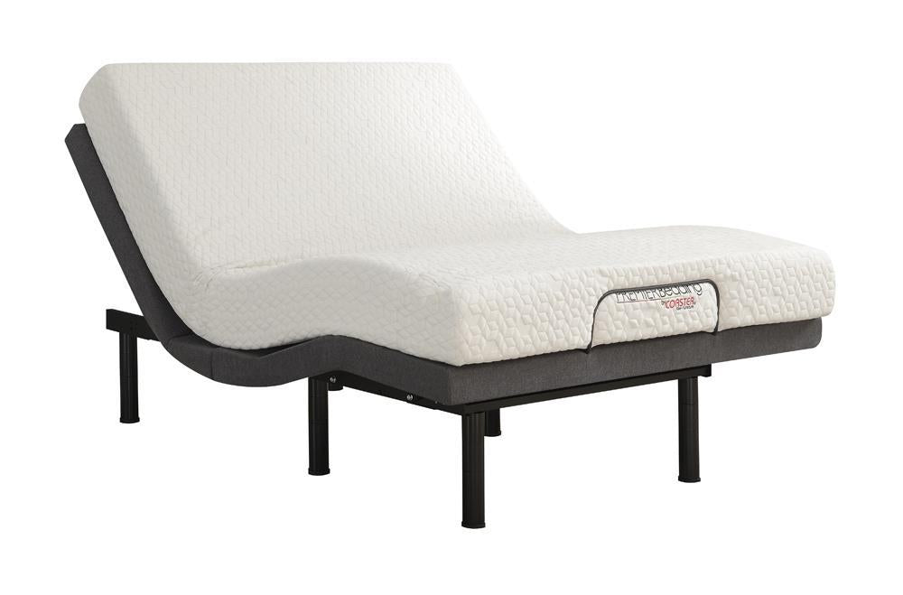 Negan Eastern King, E.King, Queen, & Twin XL Adjustable Bed Base Grey and Black - Orbit Furniture (Richmond,BC)