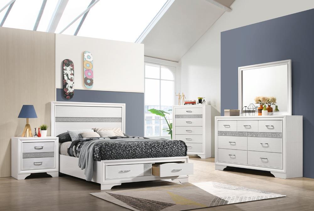 Miranda Full & Twin Storage Bed White - Orbit Furniture (Richmond,BC)