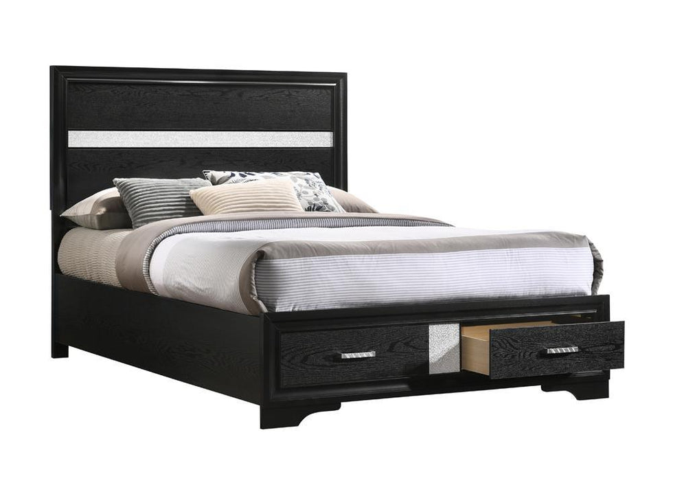 Miranda Full & Twin Storage Bed Black - Orbit Furniture (Richmond,BC)