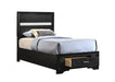 Miranda Full & Twin Storage Bed Black - Orbit Furniture (Richmond,BC)