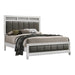 Barzini California King, E.King, & Queen Upholstered Panel Bed White - Orbit Furniture (Richmond,BC)