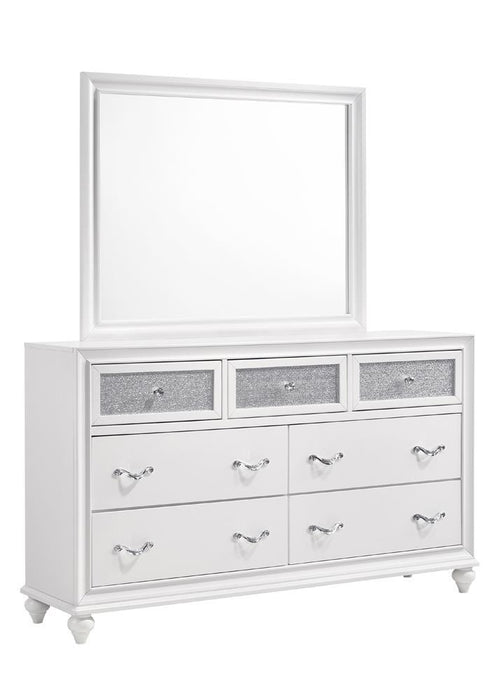 Barzini Rectangle Dresser Mirror White - Orbit Furniture (Richmond,BC)