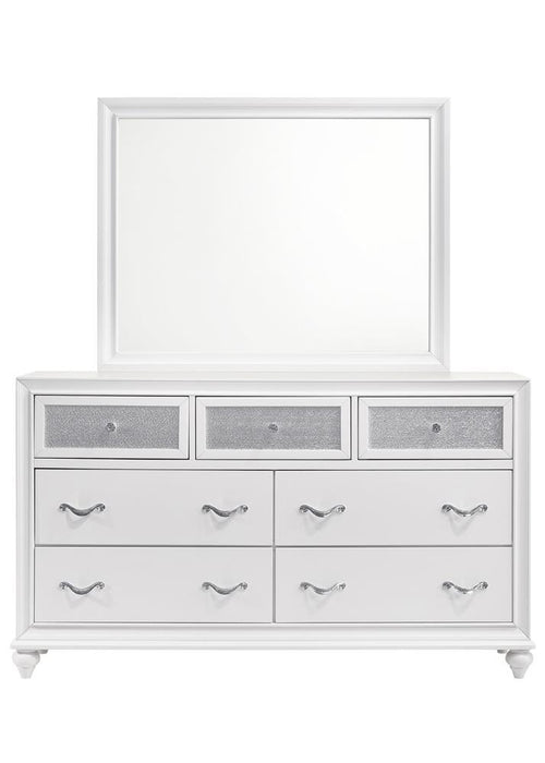 Barzini Rectangle Dresser Mirror White - Orbit Furniture (Richmond,BC)