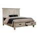 Franco Eastern King & Queen Storage Bed Antique White - Orbit Furniture (Richmond,BC)