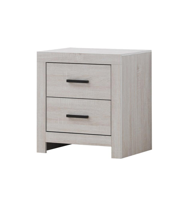 Brantford 2-drawer Nightstand Coastal White - Orbit Furniture (Richmond,BC)