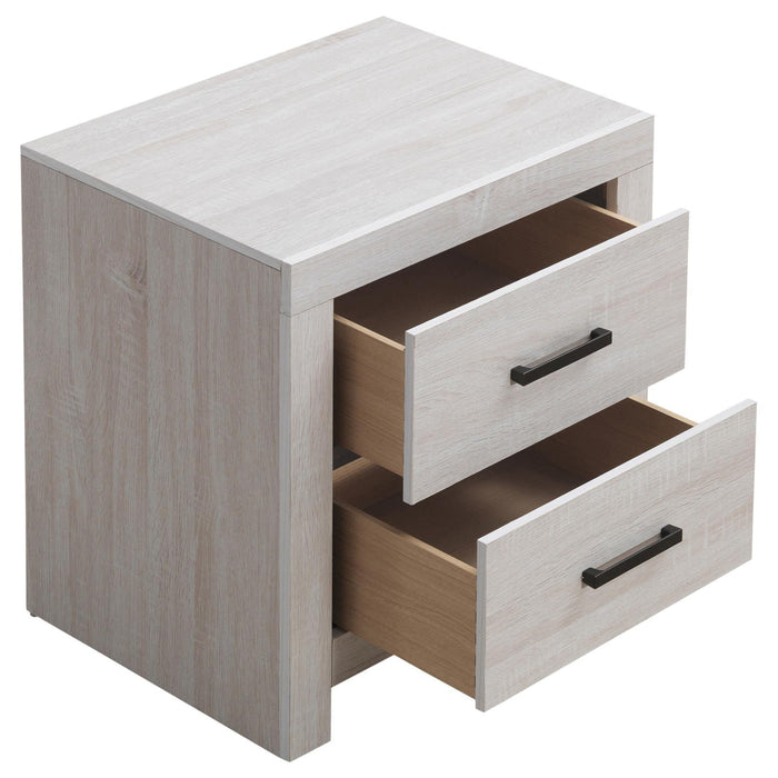 Brantford 2-drawer Nightstand Coastal White - Orbit Furniture (Richmond,BC)