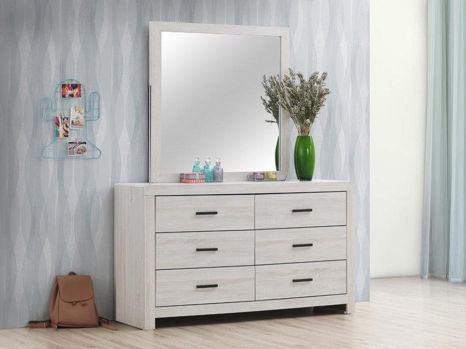 Brantford 6-drawer Dresser Coastal White - Orbit Furniture (Richmond,BC)