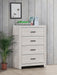 Brantford 4-drawer Chest Coastal White - Orbit Furniture (Richmond,BC)