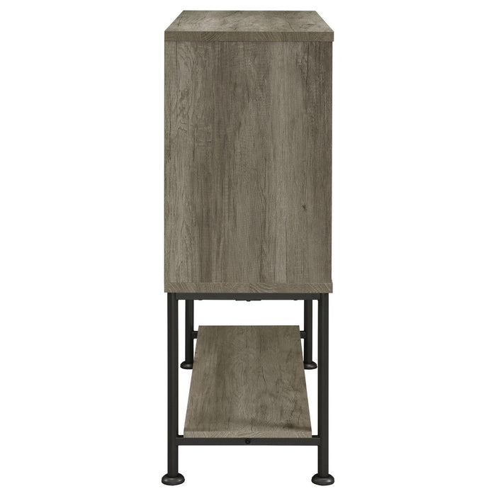 Claremont Sliding Door Bar Cabinet with Lower Shelf Grey Driftwood - Orbit Furniture (Richmond,BC)