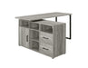 Hertford L-shape Office Desk with Storage Grey Driftwood - Orbit Furniture (Richmond,BC)