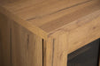Bristol Metal Mesh Door Accent Cabinet Golden Oak - Orbit Furniture (Richmond,BC)