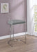 Thermosolis Acrylic Back Bar Stools Grey and Chrome (Set of 2) - Orbit Furniture (Richmond,BC)