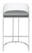 Thermosolis Acrylic Back Bar Stools Grey and Chrome (Set of 2) - Orbit Furniture (Richmond,BC)