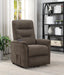 Henrietta Power Lift Recliner with Storage Pocket Brown - Orbit Furniture (Richmond,BC)