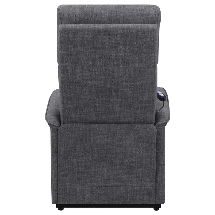 Herrera Power Lift Recliner with Wired Remote Charcoal - Orbit Furniture (Richmond,BC)