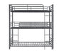 Maynard Metal Triple Twin Bunk Bed Gunmetal - Orbit Furniture (Richmond,BC)