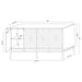 Zira Sunburst 4-door Accent Cabinet Brown and Antique Gold - Orbit Furniture (Richmond,BC)
