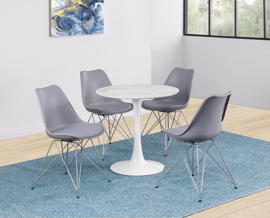 Arkell 30-inch Round Pedestal Dining Table White - Orbit Furniture (Richmond,BC)