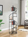 Roseglen 8-shelf Staircase Bookcase Rustic Brown and Black - Orbit Furniture (Richmond,BC)
