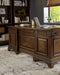 Hartshill Executive Desk with File Cabinets Burnished Oak - Orbit Furniture (Richmond,BC)