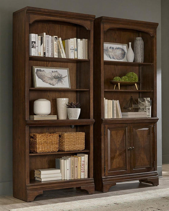 Hartshill 5-shelf Bookcase Burnished Oak - Orbit Furniture (Richmond,BC)