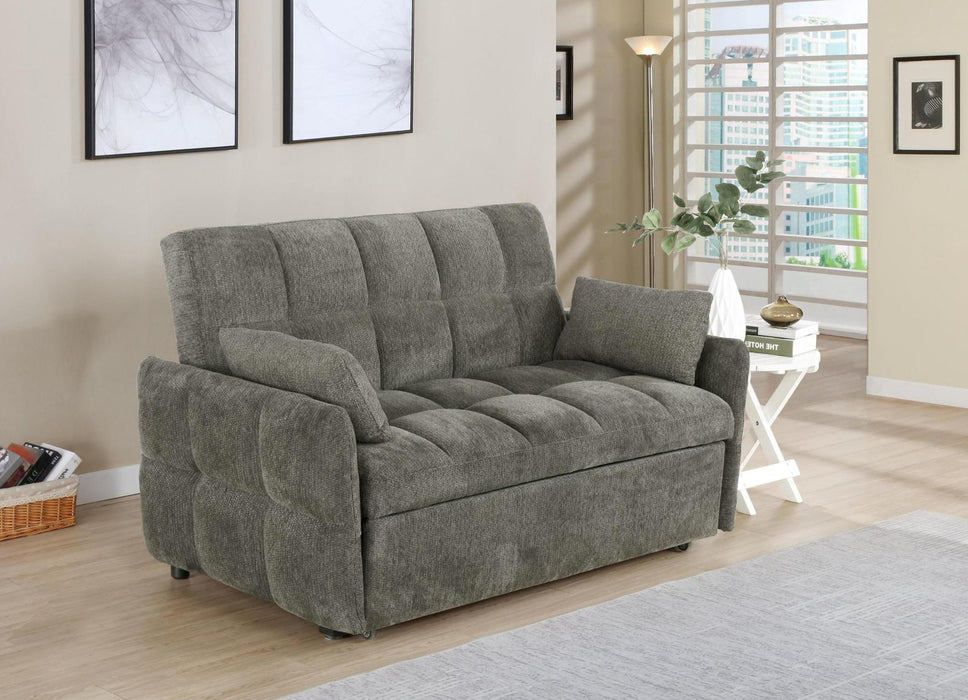 Cotswold Tufted Cushion Sleeper Sofa Bed Light Grey & Dark Grey - Orbit Furniture (Richmond,BC)