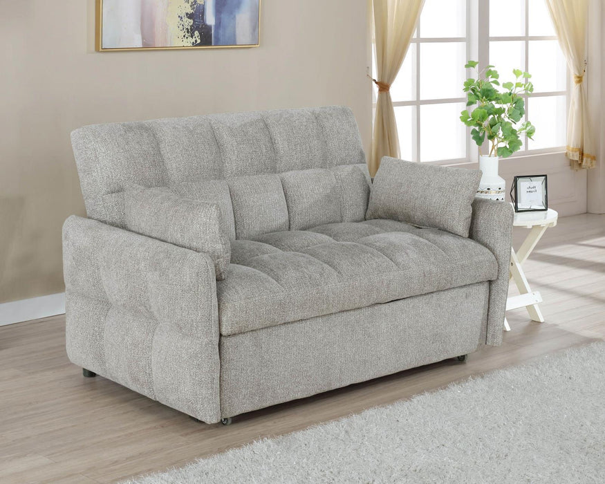 Cotswold Tufted Cushion Sleeper Sofa Bed Light Grey & Dark Grey - Orbit Furniture (Richmond,BC)