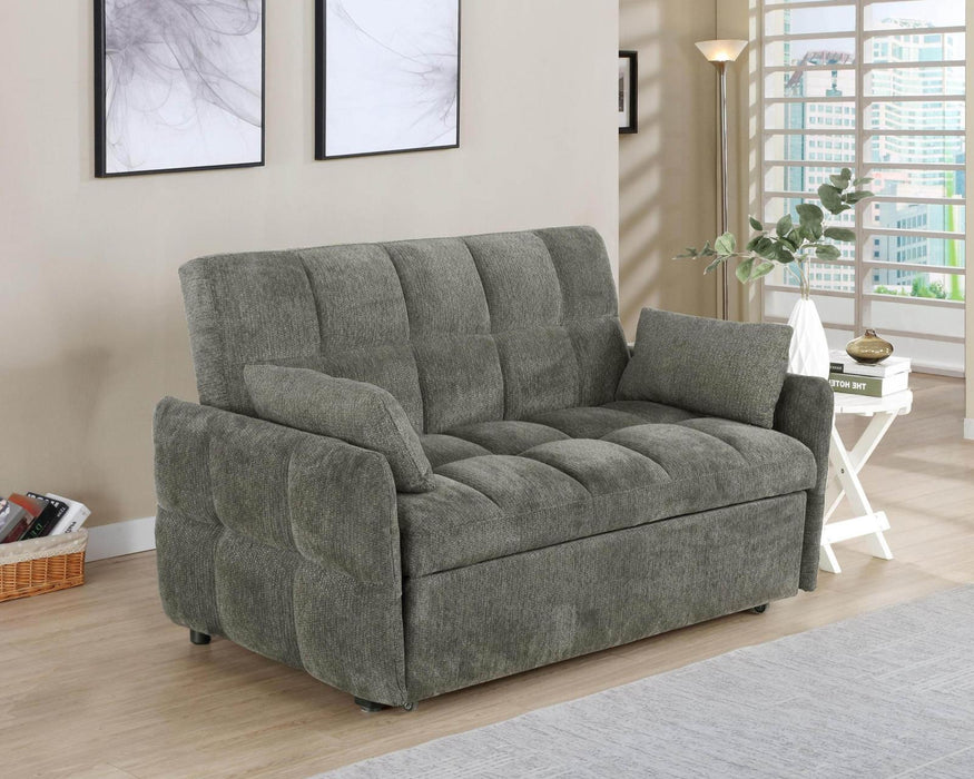 Cotswold Tufted Cushion Sleeper Sofa Bed Light Grey & Dark Grey - Orbit Furniture (Richmond,BC)