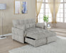 Cotswold Tufted Cushion Sleeper Sofa Bed Light Grey & Dark Grey - Orbit Furniture (Richmond,BC)