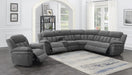 Bahrain 6-piece Upholstered Power Sectional Charcoal - Orbit Furniture (Richmond,BC)