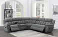 Bahrain 6-piece Upholstered Motion Sectional Charcoal - Orbit Furniture (Richmond,BC)