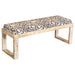 Aiden Sled Leg Upholstered Accent Bench Black and White - Orbit Furniture (Richmond,BC)