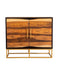 Zara 2-door Accent Cabinet Black Walnut and Gold - Orbit Furniture (Richmond,BC)