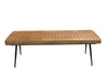 Misty Cushion Side Bench Camel and Black - Orbit Furniture (Richmond,BC)