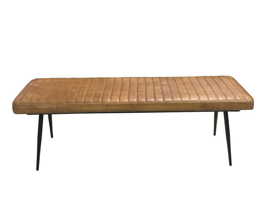 Misty Cushion Side Bench Camel and Black - Orbit Furniture (Richmond,BC)