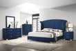 Melody 5-drawer Upholstered Chest Pacific Blue - Orbit Furniture (Richmond,BC)