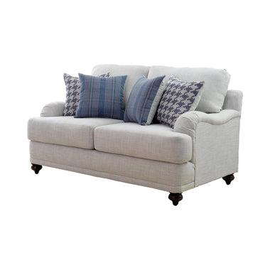 Glenn Recessed Arms Loveseat Light Grey - Orbit Furniture (Richmond,BC)