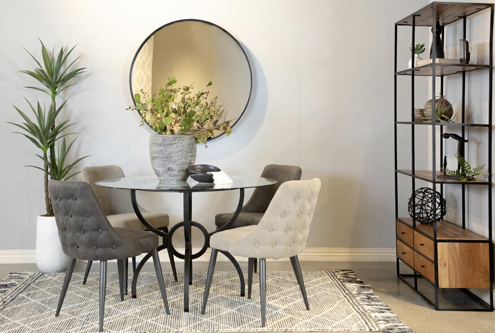 Cosmo Upholstered Curved Back Side Chairs (Set of 2) - Orbit Furniture (Richmond,BC)
