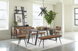 Misty Cushion Side Bench Camel and Black - Orbit Furniture (Richmond,BC)